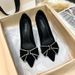 Fine Heeled 2025 Spring/summer New Pointed Rhinestone Single Butterfly Bow Super High Heels Sexy Shallow Mouth Women's_vogvips.com