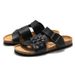 Ruizu 2025 New Spring/Summer Men's Cork Slippers Student Sandals Beach Trendy Loose Shoes_vogvips.com