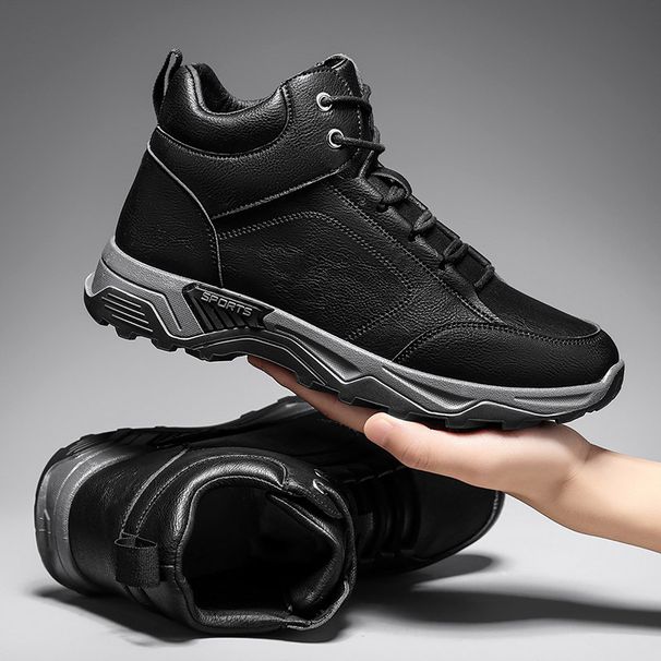 Men's Shoes Casual Black Work Shoes Waterproo Labor Urance Outdoor Mountaineering High-top Martin Boots_vogvips.com