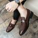 Business Formal Leather Korean Trendy Fashion British Style Slip-On Summer Breathable Casual Men's Shoes_vogvips.com