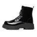 Men's Classic Black PU Leather Martin Boots - Water-Resistant Mid-Calf Work Boots With Rubber Sole For Casual & Outdoor Wear Casual Boots_vogvips.com