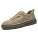 Men's Board Shoes Thick-soled Lace-up Round Head Board Shoes Casual Shoes Low-top Suede Leather Handmade Sports_vogvips.com