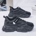 Spring New Breathable Mesh Men's Versatile Height Increasing Sports And Leisure Running Dad Trendy Shoes_vogvips.com
