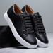 Men Retro Polished Leather Casual Sneakers Lace Up Non-Slip Fashion Walking Skate Shoes_vogvips.com