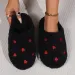 Women's Carpet Soft Bottom Mute Heart-Shaped Light Living Room Shoes Winter Indoor Comfortable Cute Silent Love Slippers_vogvips.com