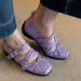 Sheepskin Version Square Head Bow Sports Ballet Shoes Cross Buckle Shallow Mouth Genuine Leather Retro Mary Jane Shoes_vogvips.com