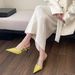 Stunningly Beautiful!Evening Breeze White Tea Pointed Toe High Heels, Closed-Toe Mules Women, Fairy Shoes For Outdoor_vogvips.com