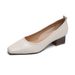 Pointed Single Shoes Women's Thick Heel Autumn Versatile Soft Sole Doudou Shoes Large Size Ladyshoes_vogvips.com