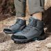 Outdoor Hiking Shoes Men Anti-slip Lace-up Thick-soled Wear-resistant High-top Boots Men Comfortable Breathable Casual Shoes Men_vogvips.com
