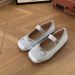 Low-heeled Shallow Silver Women's 2023 Spring And Autumn New Soft-soled Ballet Retro French Mary Jane Shoes_vogvips.com