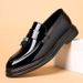 European Warm Series Slip-On Loafers Men, Glossy Business Loafers, Genuine Soft Autumn And Winter Patent Leather, Thick-Soled Casual Shoes_vogvips.com