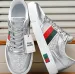 Women's Silver Monogram Luxury Up Skate Shoes Autumn New Casual Trendy Versatile Flat Lace Up Men's Sports Sneakers_vogvips.com