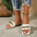 Metal Chain Fashion Casual Open-toed Outdoor Wear Flip-flops_vogvips.com