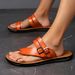 Men's Flip Flops For Outdoor Wear, Fashionable Flat Bottomed Clip On Sandals, Anti Slip Bathroom Beach Shoes, New Style_vogvips.com