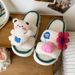 Cartoon Bear Kids Slippers - Soft Non-Slip Indoor Slippers For Boys & Girls (Yellow/Pink/Black/Green/Blue)_vogvips.com