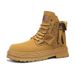 2025 Autumn Winter New Trendy Brand Ins Martin British Style Yellow Leather Boots Men's Work High Top_vogvips.com