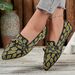Women's Pointed Toe Flyknit Flat Shoes Slip-On Plus Size Spring Style Easy Wear Single Shoes_vogvips.com