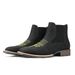 Men's Slip-On Chelsea Boots With Exotic Embossed Patterns - Breathable PU Leather Ankle Boots For Casual & Smart Wear_vogvips.com