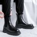 European Warm Series Martin Autumn Motorcycle Versatile British Style Casual Men's Work Boots High-top Leather Shoes_vogvips.com