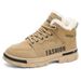 Winter Fleece-Lined Martin Boots For Men, High-Top Work Shoes With Thick Soles, Non-Slip, Wear-Resistant, Thickened Warm_vogvips.com