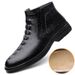 Men's Shoes Casual Leather Shoes Men's Soft-soled Lazy Shoes Warm Velvet Short Boots High-top Tooling Shoes Leather Shoes_vogvips.com