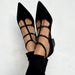 Elegant Pointed Toe Mary Jane Shoes For Women Slip On Flats With Adjustable Strap Soft Suede Upper Sizes_vogvips.com