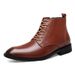 Men's Leather Boots Warm Thickened Fluffy Snow Boots Men's Shoes High Top Leather Shoes_vogvips.com