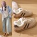 New Winter Cotton Women's Plush Training Versatile Trendy Forrest Gump Warm Thick Sports Shoes_vogvips.com