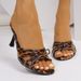 Plus-size European And American Open-toe Women's Bowknot Luxury Shoes Leopard Print Spring-summer Stiletto High-heeled_vogvips.com