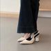 Elegant Pointed-Toe High Heel Sandals For Women - Chic Open-Back Summer Shoes With Arch Support, Comfortable & Stylish (Black, Beige, Green)_vogvips.com