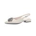 Women’s Shoes French Pointed Flats – 2.5cm Chunky Heel Slip-Ons (2 Colors)_vogvips.com