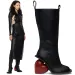 Womens Runway Sculptural Heel Knee Multiple Colors Avant Garde Smooth Leather High Fashion Statement Tall Boots For_vogvips.com