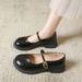Soft-soled Small Leather Shoes, Single Shoes, Rare Shoes, Round Head, Shallow Mouth, One-word Mary Women's Shoes_vogvips.com