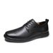 Men's Shoes Casual Pattern Leather Shoes Men's Soft-faced Leather Lace-up Flats_vogvips.com