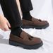 Suede Retro Large-size 2025 Spring And Autumn New Round-toe Tassel Thick-soled Height-increasing Men's Loafers_vogvips.com