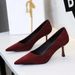 9517 European And American Style Elegant Lady Fashion Stiletto High-heeled Shoes, Pointed Toe, Shallow Cut, Slip-on,_vogvips.com