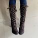 Women's Plus Size High Heeled Fashion Boots Chunky Heel Suede Cross Strap Long Boots European American Style Winter Slimming_vogvips.com