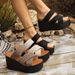 New Plus-size Summer Cloth Muffin Platform Sandals_vogvips.com