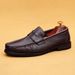 Euro Step 【5 Days Shipping】Men's Handmade Goodyear Leather Sole Vintage Business Casual Loafers_vogvips.com