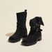 Melard Martin For Women, Autumn Over-the-Knee Two-Way Folded Western Cowboy Boots, Chunky Heel Thick Sole Mid-Calf Boots_vogvips.com