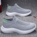Men's Summer Knit Running Shoes - Breathable Mesh & Lightweight For Work & Casual Wear (Black Athletic Sneakers)_vogvips.com