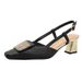 Women's Peep Sandals 2025 New Summer Mid Backless Single Shoes Silver French Style Chunky Heel Square Toe High Heels_vogvips.com