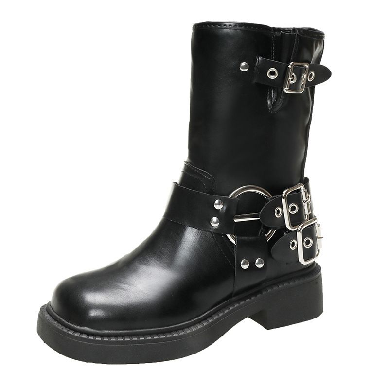 Martin Boots Women's Western Cowboy Ankle Boots 25.New Spring And Autumn Retro Knight Boots_vogvips.com