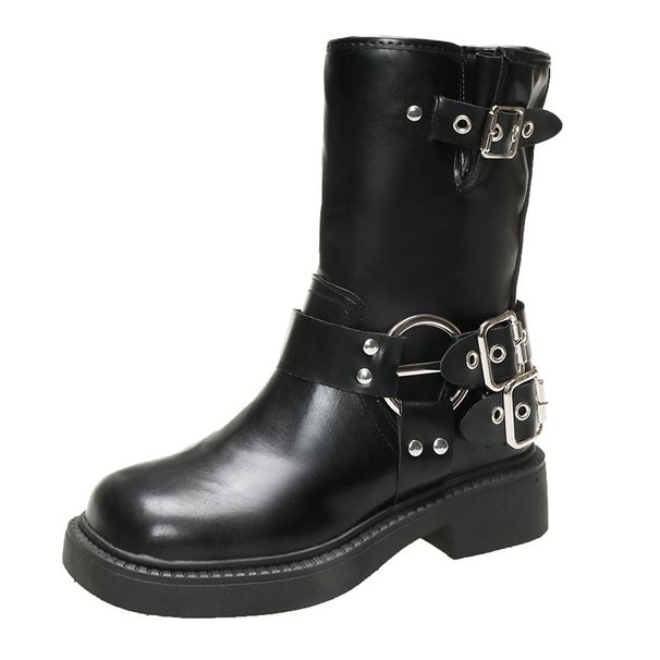 Martin Boots Women's Western Cowboy Ankle Boots 25.New Spring And Autumn Retro Knight Boots_vogvips.com