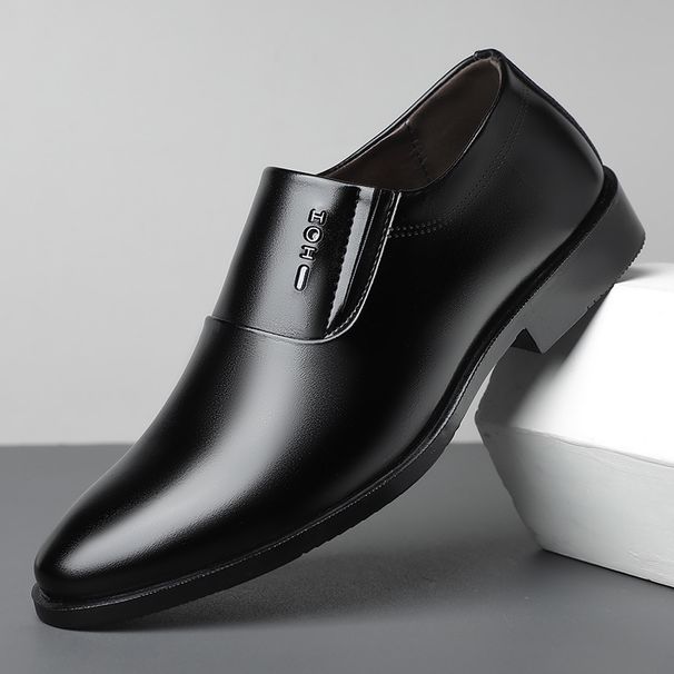 2025 Spring And Autumn New Men's Business Formal British Style Pointed Toe Slip-On Single White Leather Shoes Men 221_vogvips.com