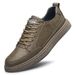 Round Head Lace-up Board Shoes Casual Low-top Breathable Sports Men's Shoes Rubber Non-slip Sole_vogvips.com
