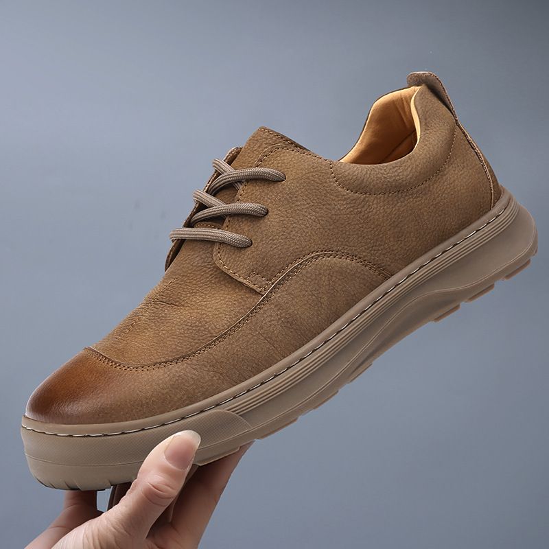 2025 Spring New British Style Retro Work Genuine Comfortable Breathable Casual Leather Shoes Men's Factory Direct Sale_vogvips.com