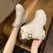 Martin British Style Ins Trend 2024 Autumn Winter New Knitted Short Stylish Belt Buckle Motorcycle Boots For Women_vogvips.com