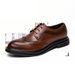 Suitable For All Seasons Business Formal British Style Trendy Brogue Men's Casual Pointed Leather Shoes_vogvips.com