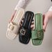 Fashion Slippers For Women Summer Outdoor Non-Slip Beach Shoes New Square Buckle Flat Casual Sandals Wholesale_vogvips.com